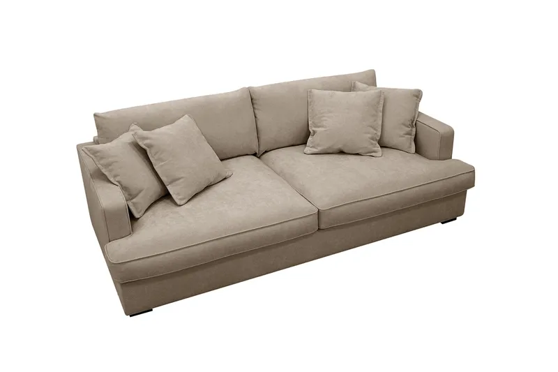 Rossita Lyx 2,5-sits Extra djup Soffa i Tyg - Brun - Möbler - Soffa - 3 sits soffa