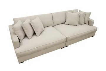 Rossita Lyx 4-sits Extra djup Tygsoffa - Beige - Möbler - Soffa - 4 sits soffa