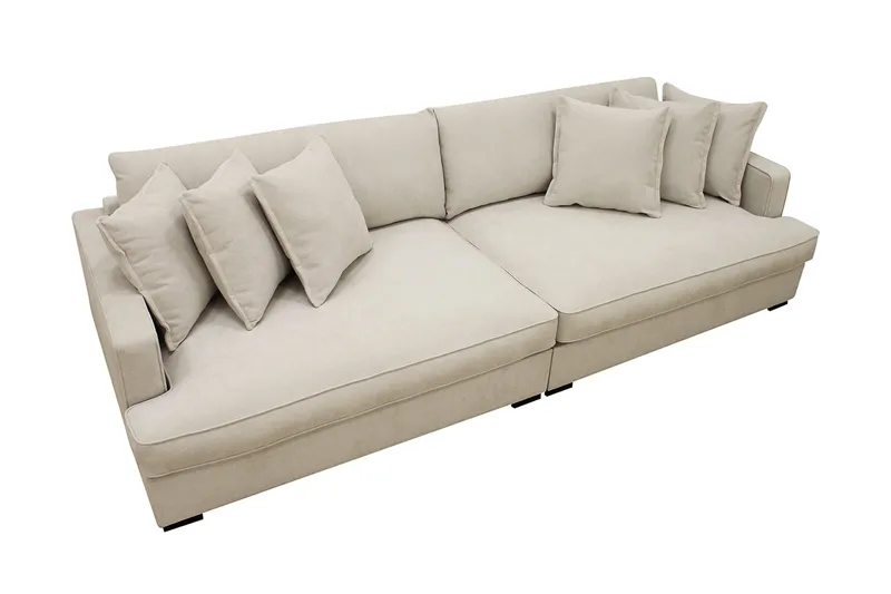 Rossita Lyx 4-sits Extra djup Tygsoffa - Beige - Möbler - Soffa - 4 sits soffa