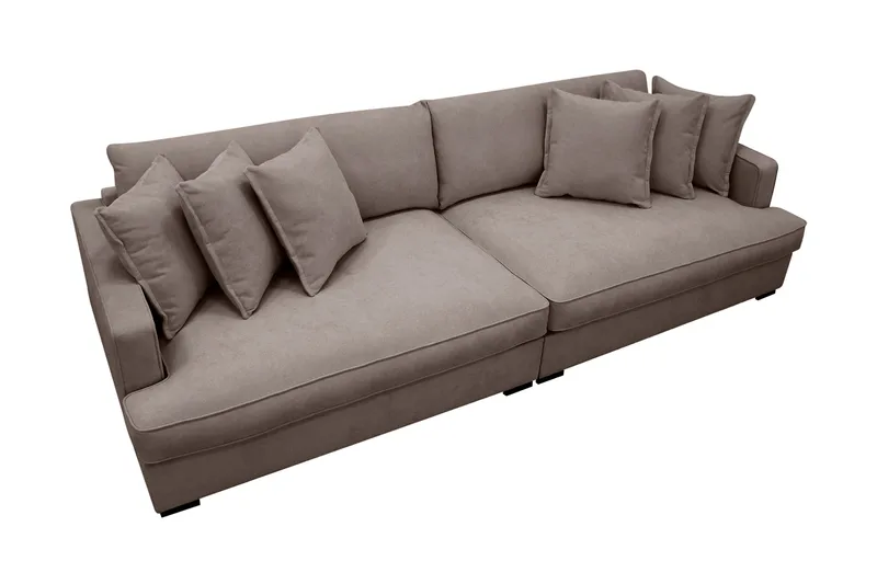 Rossita Lyx 4-sits Extra djup Tygsoffa - Brun - Möbler - Soffa - 4 sits soffa