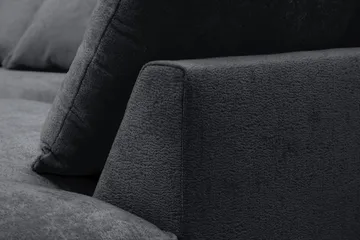 Rossita Lyx 5-sits Högervänd U-formad Extra djup Soffa med Divan och Schäslong i Chenille - Svart - Möbler - Soffa - U-soffa