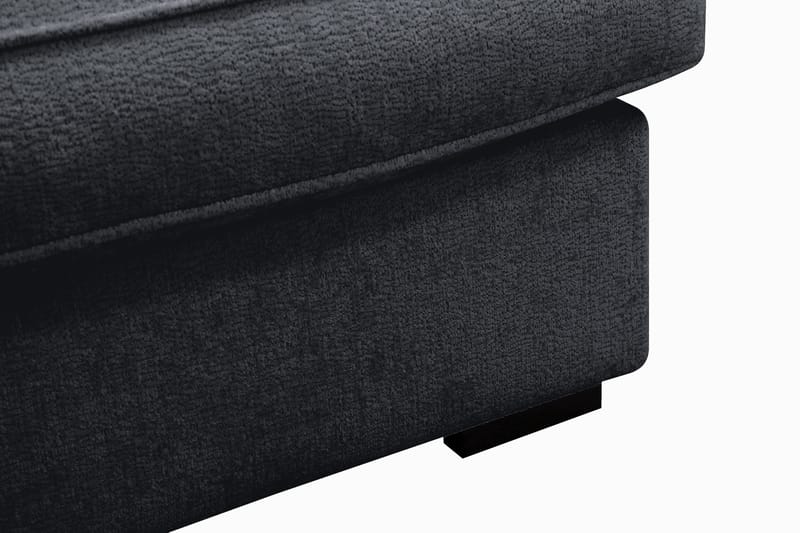 Rossita Lyx 5-sits Högervänd U-formad Extra djup Soffa med Divan och Schäslong i Chenille - Trenza 01, Svart Chenille - Möbler - Soffa - U-soffa