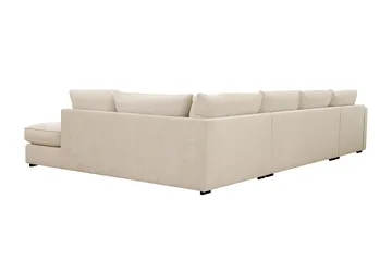 Rossita Lyx 5-sits Högervänd U-formad Extra djup Soffa med Divan och Schäslong i Chenille - Trenza 06, Beige Chenille - Möbler - Soffa - U-soffa