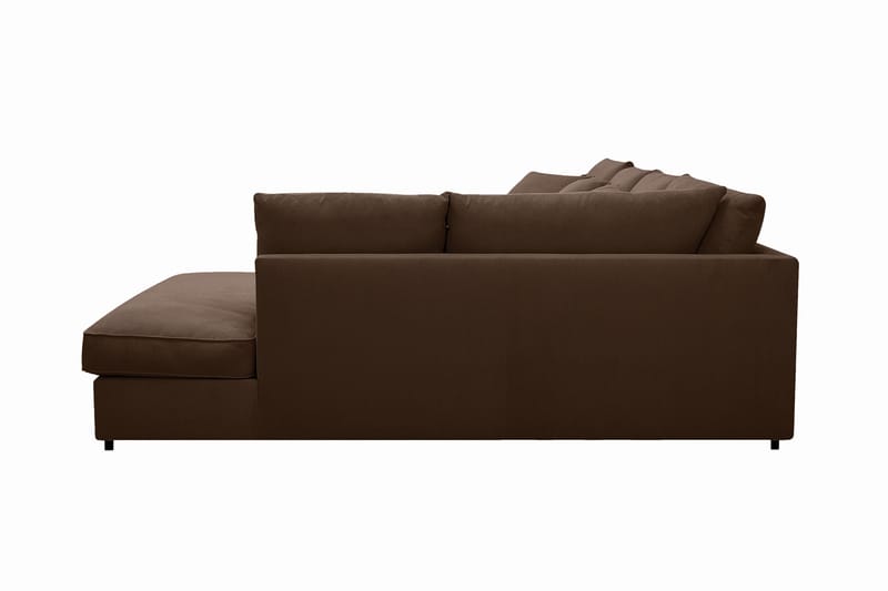 Rossita Lyx 5-sits Högervänd U-formad Extra djup Soffa med Divan och Schäslong i Manchester - Mörkbrun - Möbler - Soffa - U-soffa