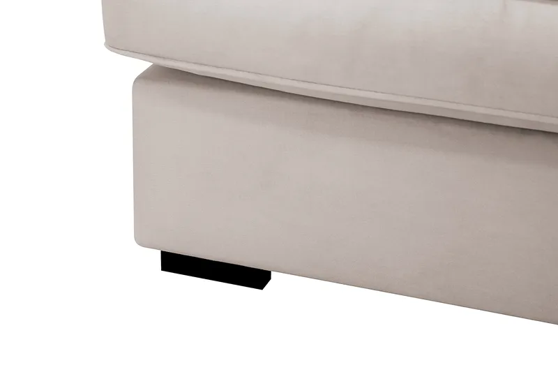 Rossita Lyx 5-sits Högervänd U-formad Extra djup Soffa med Divan och Schäslong i Sammet - Beige - Möbler - Soffa - U-soffa