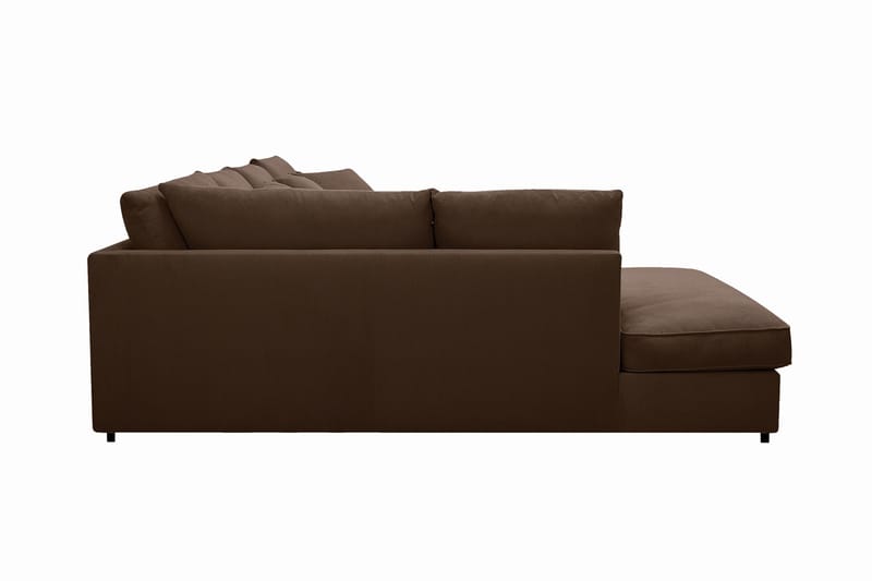 Rossita Lyx 5-sits Vänstervänd U-formad Extra djup Soffa med Divan och Schäslong i Manchester - Mörkbrun - Möbler - Soffa - U-soffa