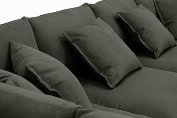 Rossita Lyx 5-sits Vänstervänd U-formad Extra djup Soffa med Divan och Schäslong i Manchester - Mörkgrön - Möbler - Soffa - U-soffa