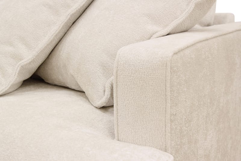 Rossita Lyx 6-sits Vänstervänd U-formad Extra djup Soffa med Divan och Schäslong i Chenille - Trenza 06, Beige Chenille - Möbler - Soffa - U-soffa