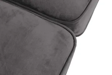 Chesterfield Lyx 2-sits Liten Sammetssoffa - Djup soffa 160 cm bred - Mörkgrå - Möbler - Soffa - Sammetssoffa