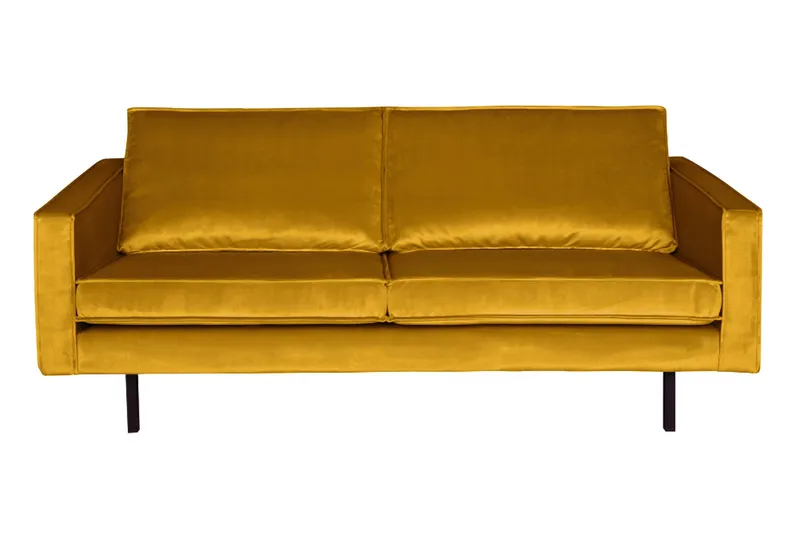 Lissbon 2,5-sits Sammetssoffa, Ockra