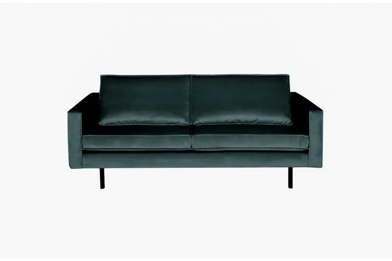 Lissbon 2,5-sits Soffa Sammet, Blågrön