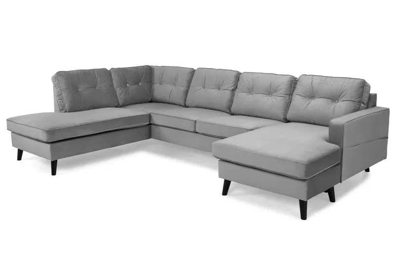 Monroe U-soffa med Divan Höger Sammet - Möbler - Soffa - Sammetssoffa