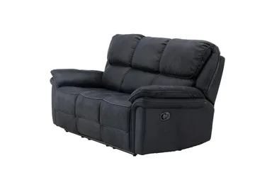 Saranda 3-sits Reclinersoffa 228 cm i Konstläder - Svart - Möbler - Soffa - Biosoffa & reclinersoffa - 3 sits biosoffa & reclinersoffa
