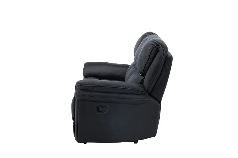 Saranda 3-sits Reclinersoffa 228 cm i Konstläder - Svart - Möbler - Soffa - Biosoffa & reclinersoffa - 3 sits biosoffa & reclinersoffa