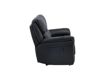 Saranda 3-sits Reclinersoffa 228 cm i Konstläder - Svart - Möbler - Soffa - Biosoffa & reclinersoffa - 3 sits biosoffa & reclinersoffa