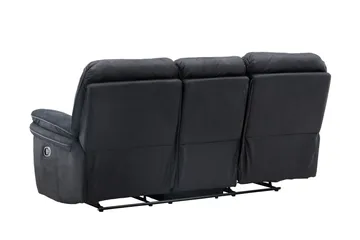 Saranda 3-sits Reclinersoffa 228 cm i Konstläder - Svart - Möbler - Soffa - Biosoffa & reclinersoffa - 3 sits biosoffa & reclinersoffa