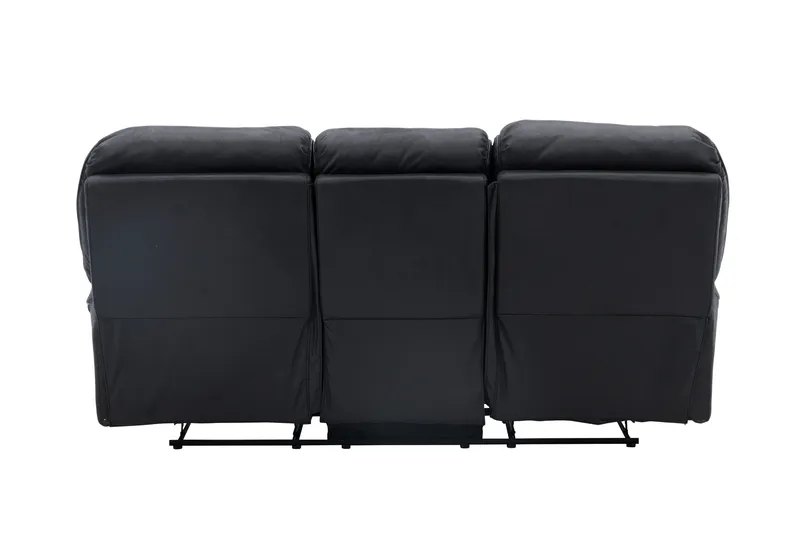Saranda 3-sits Reclinersoffa 228 cm i Konstläder - Svart - Möbler - Soffa - Biosoffa & reclinersoffa - 3 sits biosoffa & reclinersoffa