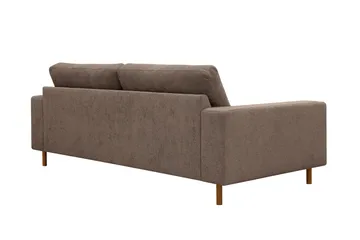 Scandi Djup 3-sits Soffa i Tyg - Mörkbrun - Möbler - Soffa - 3 sits soffa