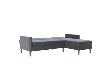 Schäslong Lilly Antracit, Sammet - Antracit, Sammet - Möbler - Soffa - Divansoffor & schäslongsoffa