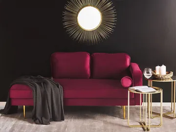 Schäslong Miramas Högervänd - Mörkröd - Möbler - Soffa - Dagbäddar