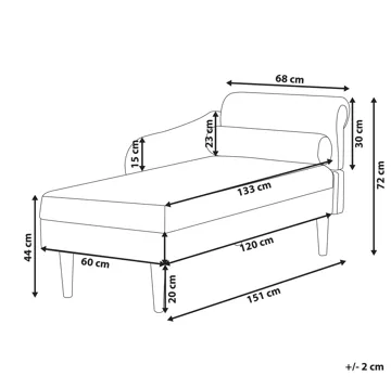 Schäslong Yvoire Högervänd - Taupe - Möbler - Soffa - Dagbäddar