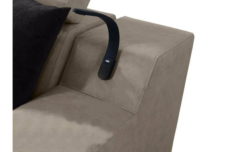 Seginus Bäddsoffa m. Schäslong 3-sits 210x127 - Rosa - Möbler - Soffa - Bäddsoffa