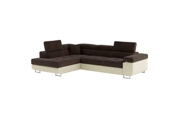 Sektionssoffa Eltap Anton 272x203x85 cm - Jasmine 29, Mjuk 33, Brun, Beige, Vänster - Möbler - Soffa - Bäddsoffa