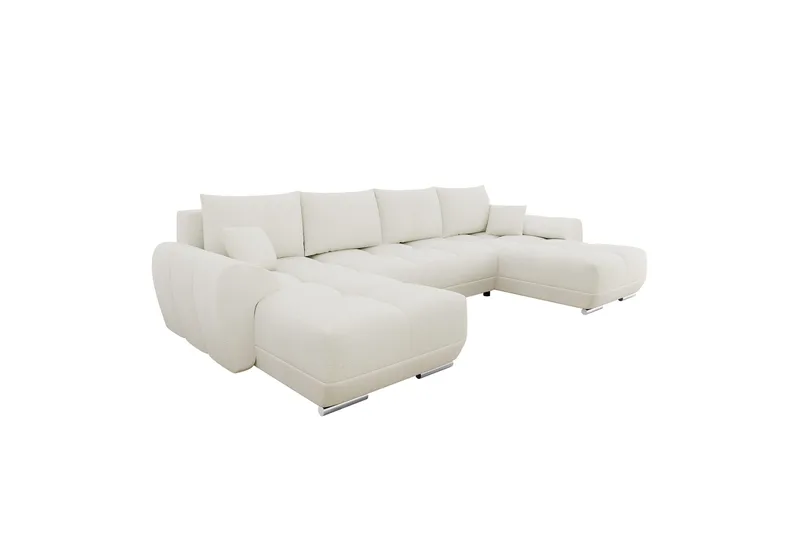 Simerly Bäddsoffa Dubbeldivan 4-sits, Ljusgrå