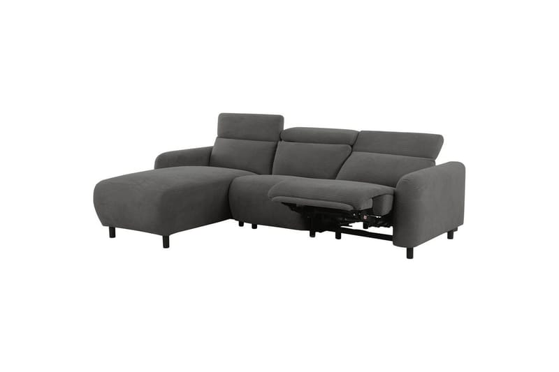 Skaane 3-sits Höger L-formad Hörnsoffa med Recliner i Manchester - Grå - Möbler - Soffa - Skinnsoffor