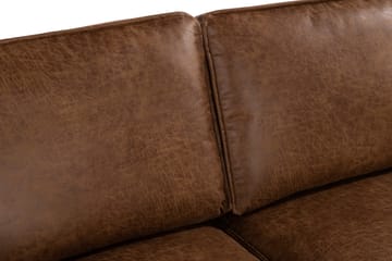 Akron 2-sits Soffa med Divan Vänster Bondedläder - Brun - Möbler - Soffa - Skinnsoffor