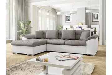 Camior Divanbäddsoffa 280x160x76 cm - Grå/Vit - Möbler - Soffa - Bäddsoffa