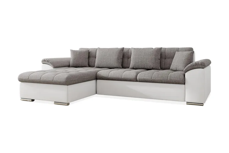 Camior Divanbäddsoffa 280x160x76 cm, Grå/Vit