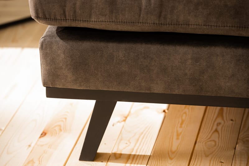 Copenhagen 5-sits Högervänd U-formad Soffa med Divan och Schäslong i Konstläder - Mörkgrå - Möbler - Soffa - Skinnsoffor