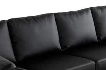 Crazy 7-sits Vändbar U-formad XX-Large Hörnsoffa med divan i Konstläder - Svart - Möbler - Soffa - Skinnsoffor
