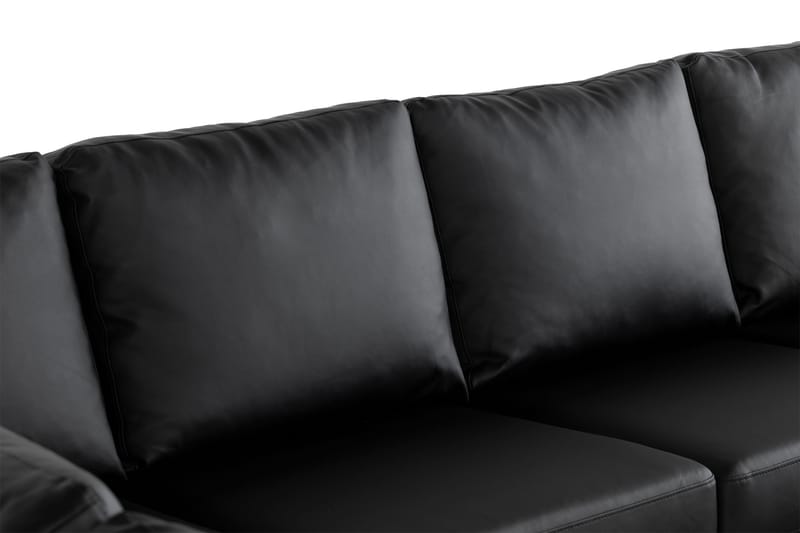 Crazy 7-sits Vändbar U-formad XX-Large Hörnsoffa med divan i Konstläder - Svart - Möbler - Soffa - Skinnsoffor