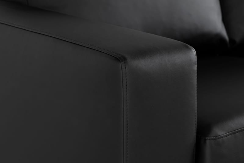 Crazy 7-sits Vändbar U-formad XX-Large Hörnsoffa med divan i Konstläder - Svart - Möbler - Soffa - Skinnsoffor