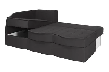 Frestelsens Bäddsoffa 203x143x79 cm - Svart - Möbler - Soffa - Skinnsoffor