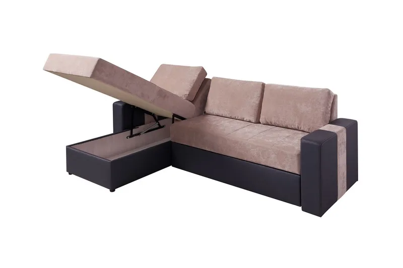 Keisha Divanbäddsoffa - Beige/Brun - Möbler - Soffa - Skinnsoffor