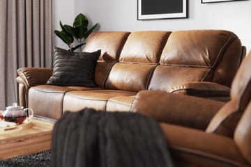Saranda 3-sits Soffa - Brun - Möbler - Soffa - Biosoffa & reclinersoffa - 3 sits biosoffa & reclinersoffa