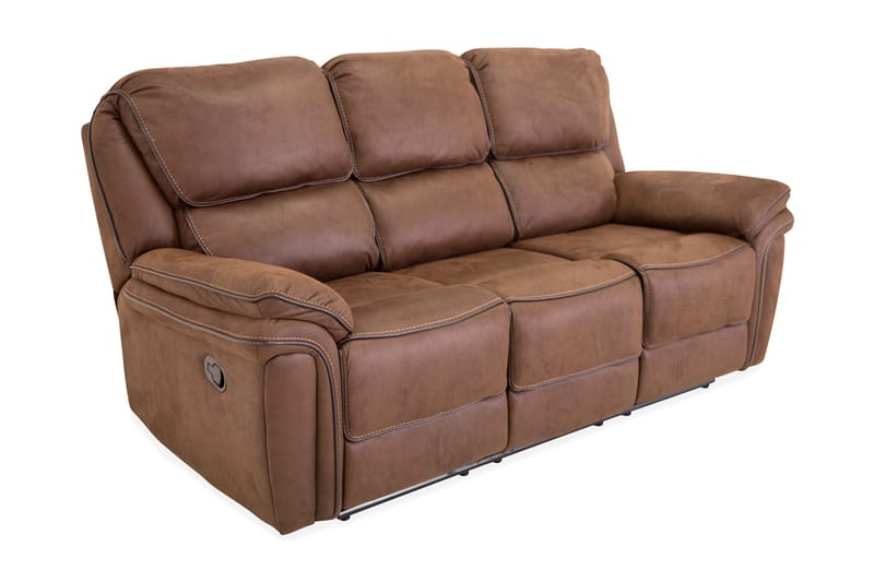 Saranda 3-sits Soffa - Brun - Möbler - Soffa - Biosoffa & reclinersoffa - 3 sits biosoffa & reclinersoffa