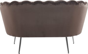 Soffa 2-sits brun sammet med kromade ben - Brun - Möbler - Soffa - Sammetssoffa