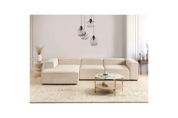Soffa i höger hörn Ardal Beige/svart - Beige/svart - Möbler - Soffa - Soffgrupp