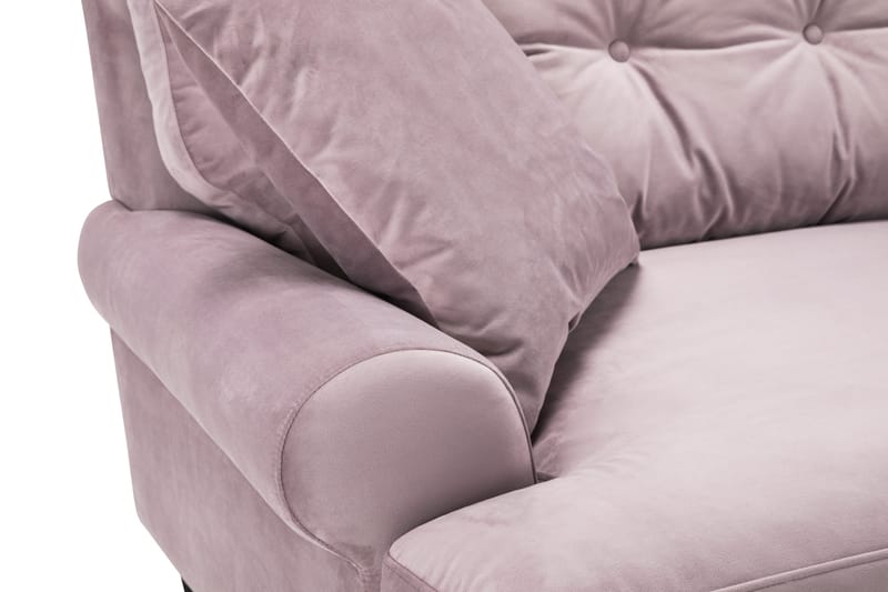 Andrew 5-sits Howard Soffgrupp med Hjul och Knappdetaljer i Tyg - Rosa - Möbler - Soffa - Soffgrupp - Soffgrupp 3 2 1