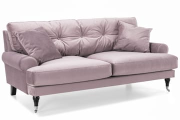 Andrew Howard Soffgrupp 3+2-sits med Knappar i Sammet - Lila - Möbler - Soffa - Soffgrupp - Soffgrupp 3 2 1