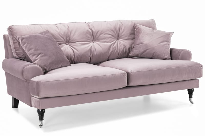 Andrew Howard Soffgrupp 3+2-sits med Knappar i Sammet - Lila - Möbler - Soffa - Soffgrupp - Soffgrupp 3 2 1