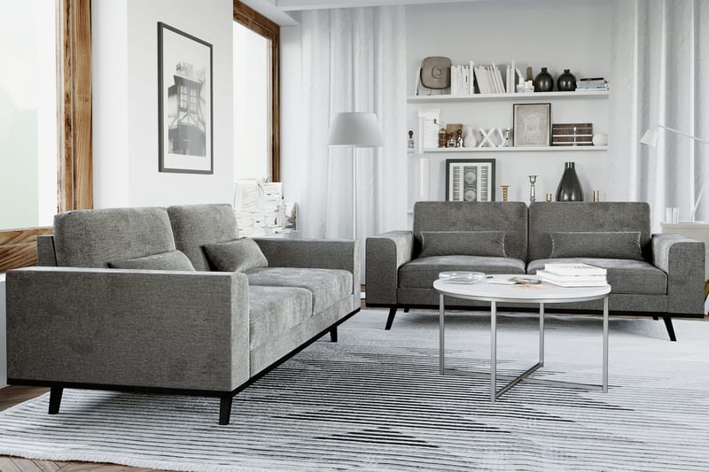 Copenhagen Soffgrupp 3-sits + 2-sits Sammetssoffa - Mörkgrå - Möbler - Soffa - Soffgrupp - Soffgrupp 3 2 1