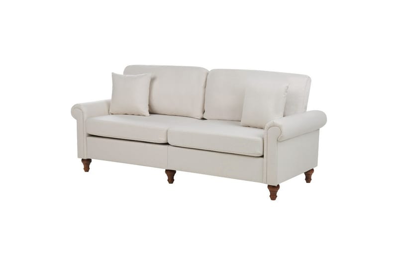 Soffgrupp Ginnerup Beige/mörkt trä - Beige/mörkt trä - Möbler - Soffa - Soffgrupp