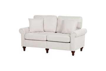 Soffgrupp Ginnerup Beige/mörkt trä - Beige/mörkt trä - Möbler - Soffa - Soffgrupp