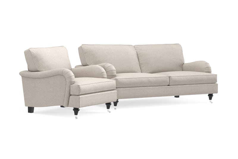 Howard Classic Soffgrupp 2-sits Soffa + Fåtölj i Tyg - Beige - Möbler - Soffa - Soffgrupp - Soffgrupp 3 2 1