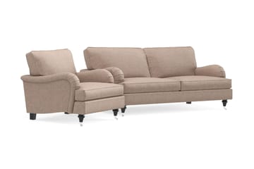 Howard Classic Soffgrupp 2-sits Soffa + Fåtölj i Tyg - Mörkbeige - Möbler - Soffa - Soffgrupp - Soffgrupp 3 2 1